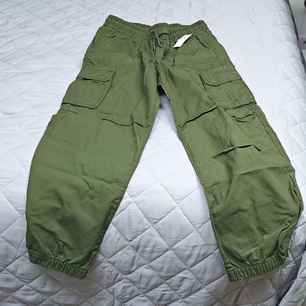 GAP Green Casual Cargo Pants with Elastic Waistband